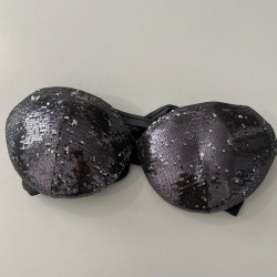 Pailetten Bikinitop trägerlos